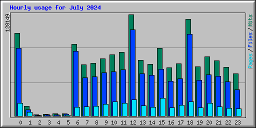 Hourly usage for July 2024