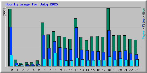 Hourly usage for July 2025