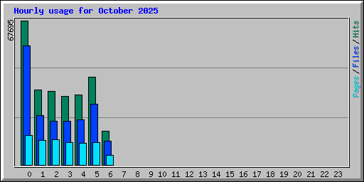 Hourly usage for October 2025