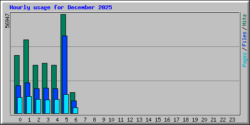 Hourly usage for December 2025